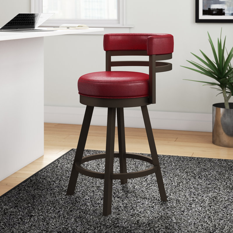 Orren Ellis Cordelia Bar & Counter Swivel Bar Stool & Reviews Wayfair